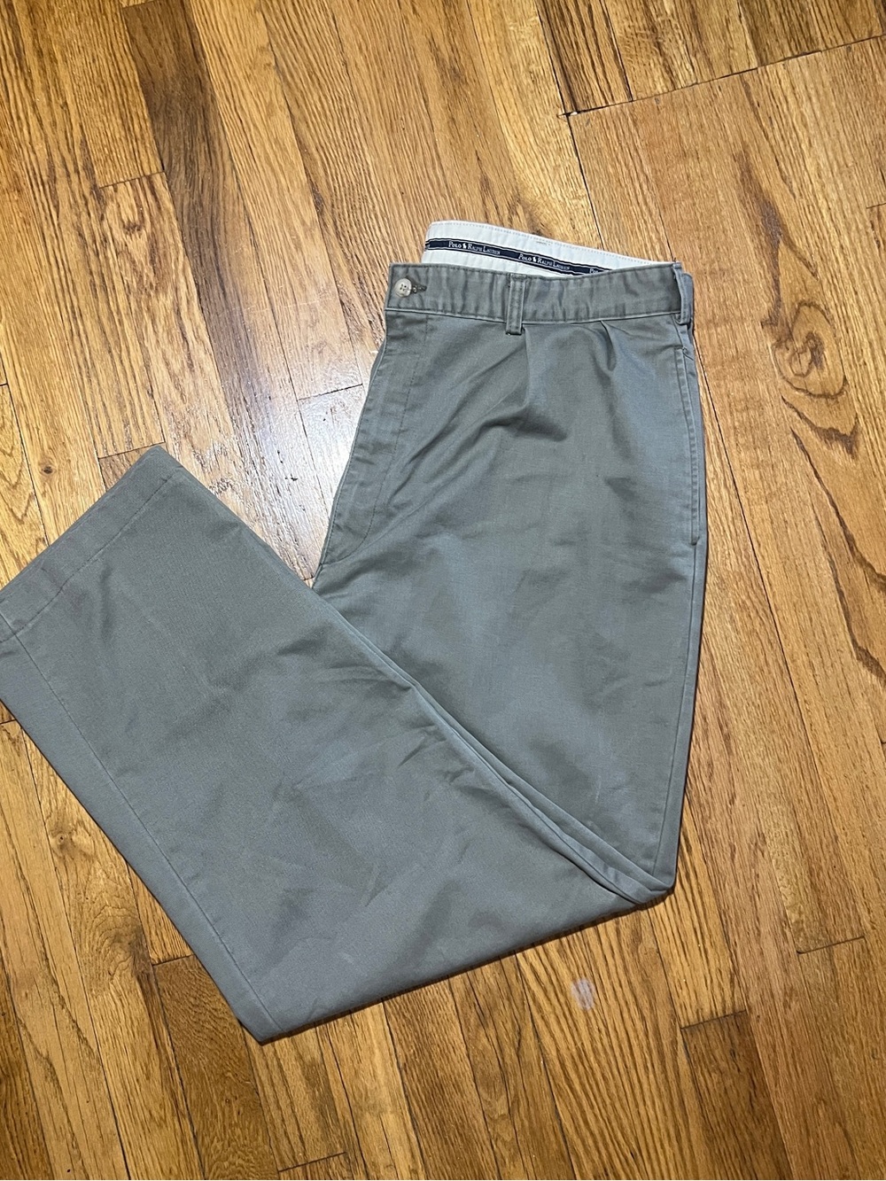 Vintage 90s Polo Ralph Lauren Andrew Pant Sage Green Chino 40x32 Old Money Prepp